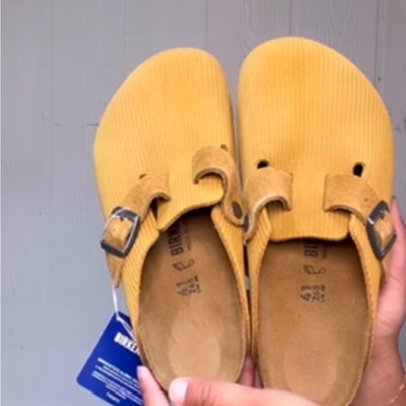 Birkenstock Shoes - Birkenstock Yellow Mules Comfortable Clogs - NIB